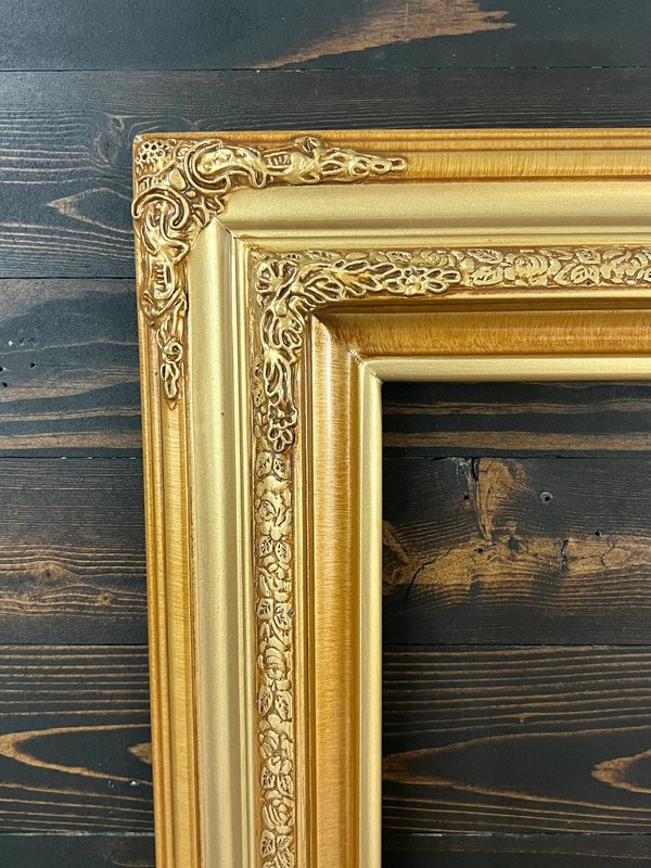 16 x 20 In stock ready to ship, Classic compo ornate wood frame, light gold gallery