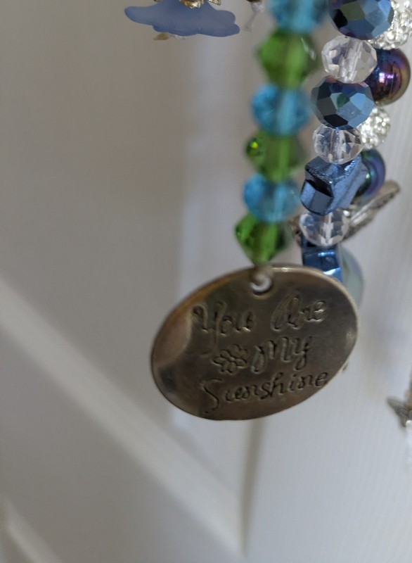 Hand Beaded Suncatcher / Mobile Assorted Colorful Beads for patio or any room gallery