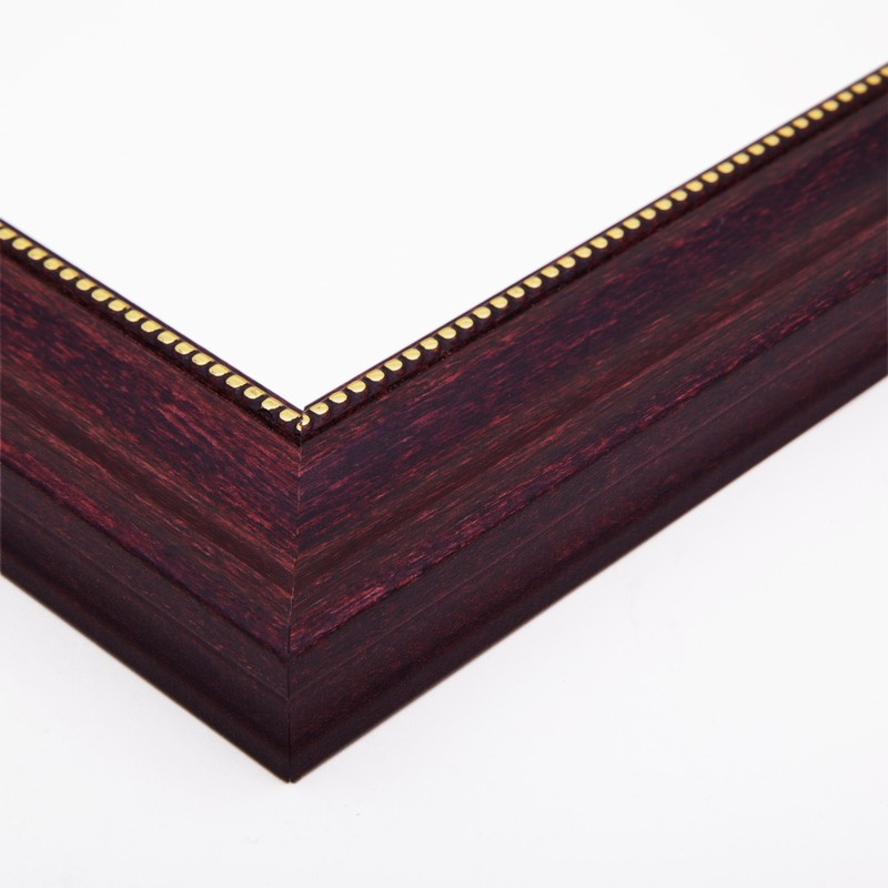 ArtToFrames 1.5" Custom Poster Frame Red Cherry with Beads Wood 4140 Large gallery