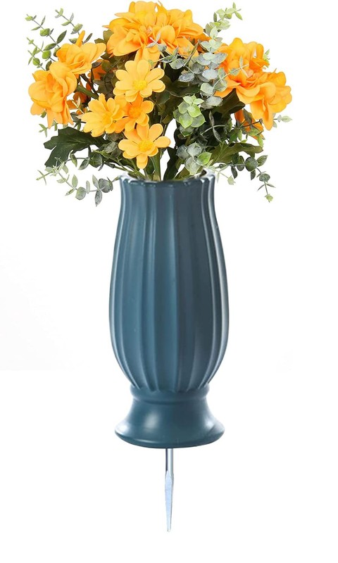 TFANUO Cemetery Vases with Spikes,Grave Vases for Cemetery with Metal Spikes …