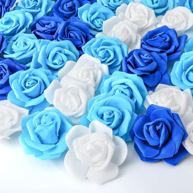 200 Pcs Artificial Rose Flower Heads Bulk Fake Foam Roses Mini Faux Flower fo…