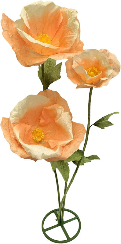 Giant 3PCS Faux Flowers Set – 80″ Waterproof Decor for Home & Events