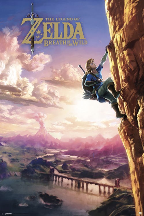 Poster Studio B – Legend of Zelda Climbing Link Nintendo 24×36″ NEW Art P1015