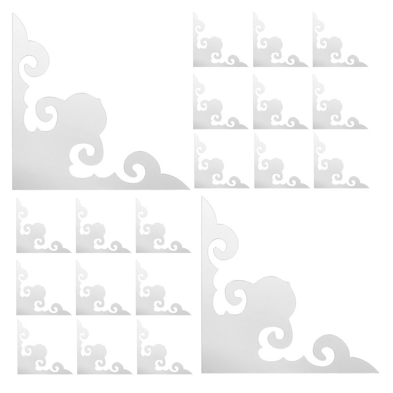 20 Pcs Acrylic Mirror Corner Wall Stickers Self Adhesive for Home Decor gallery