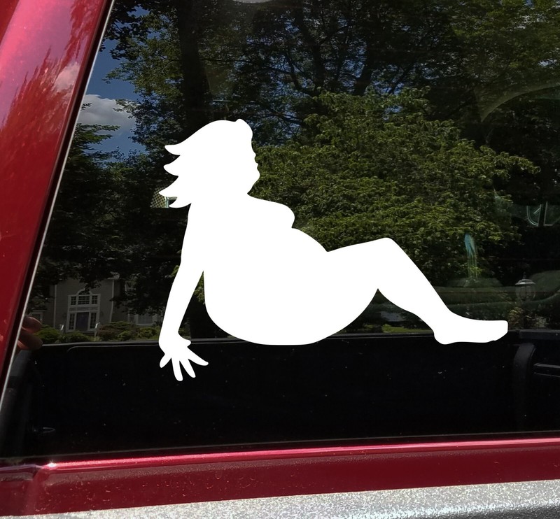 MUDFLAP FAT GIRL Vinyl Decal Sticker - Trucker Lady Woman Chubby gallery