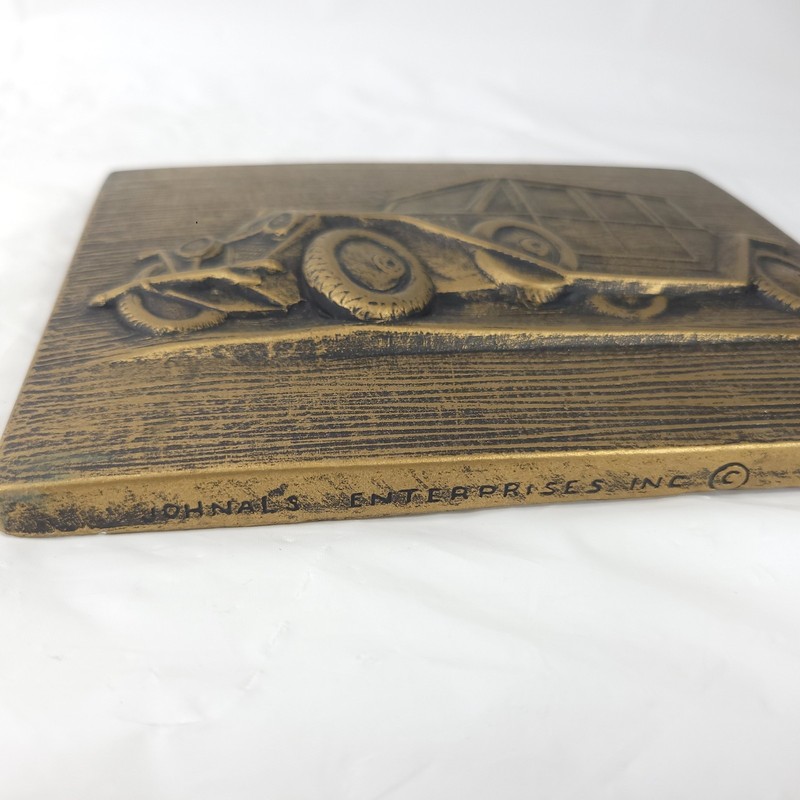 Vintage Chalkware Wall Hanging Antique Car Plaque Mid Century Automotive Decor gallery