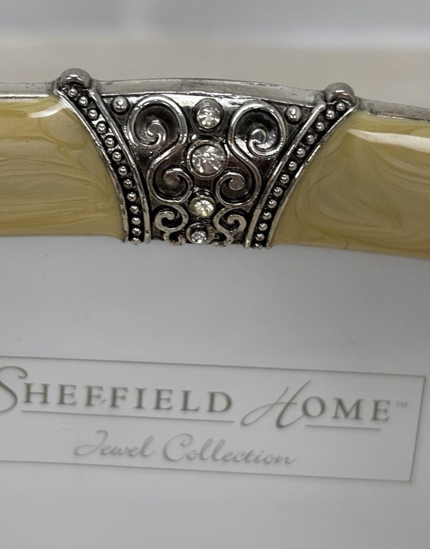 Sheffield Home Jewel Collection Austrian Crystals 4x6 Enamel Frame Yellow gallery
