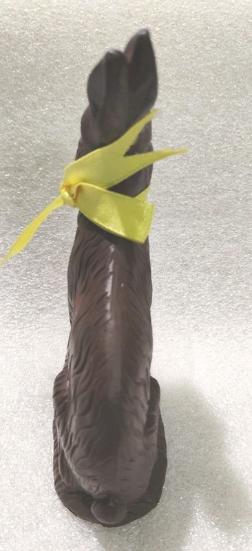 Faux CHOCOLATE BUNNY Rabbit Resin Figurine 5" Studio 33. gallery