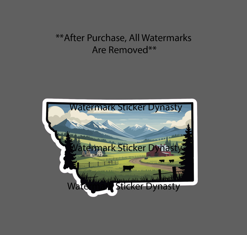 Montana Sticker Waterproof Decal State Rural Farm Travel Outdoor Gift NEW