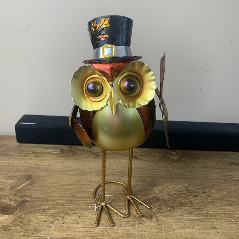Whimsical Decorative Unique Owl Decor Metal Sculpture Whimsy Country Pilgrim