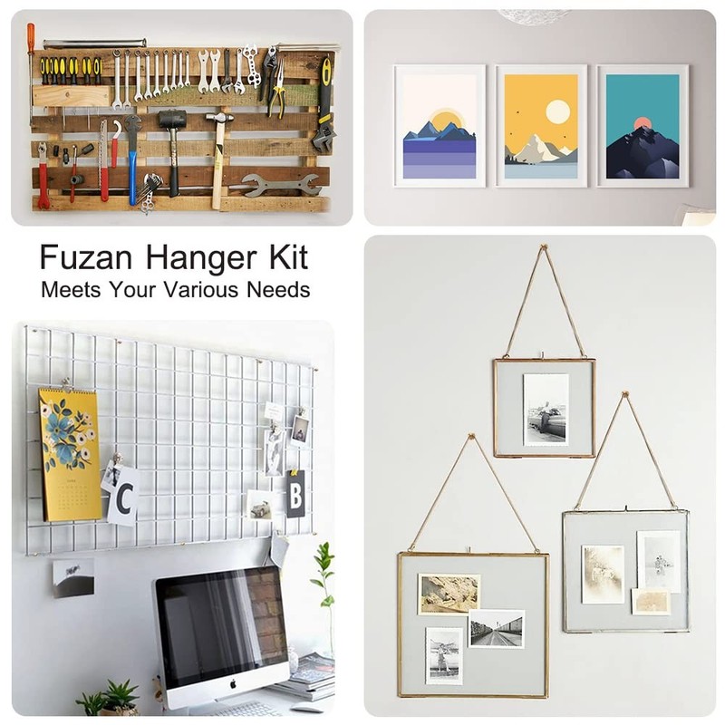 72 pcs Picture Hangers with 10-60lbs, 4 Different Size 10-60LBS, Gold gallery