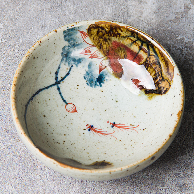 Hand Drawn Ceramic Tea Cup, Chinese Blue and White Retro Tea Cup, Tea Bowl Cup