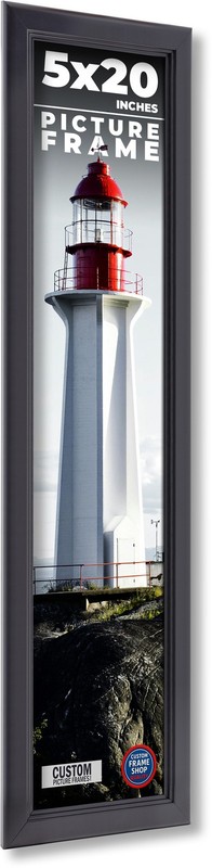 5×20 IN Frame Black Passaggi Solid Wood Picture Frame Width 1.5 Inches | Interio