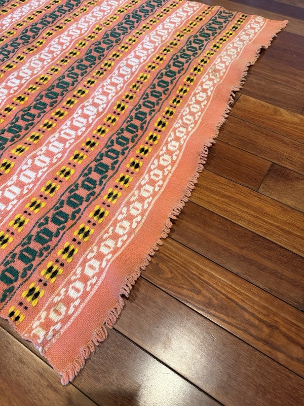 Hand Woven Wool Turkish Kilim Throw Blanket Tapestry Wall Hanging Textile 74x43 gallery