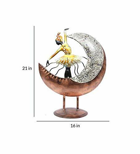 Iron Rajasthani Angel in Half Moon Table Decor Showpiece 16 * 9 * 21 inches gallery