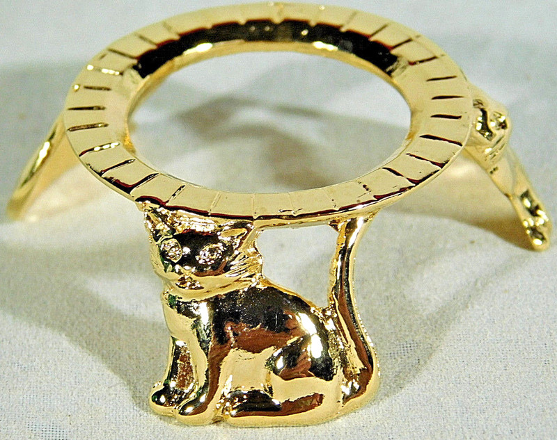 Sphere Display Stand Gold Color CAT Design Small Size