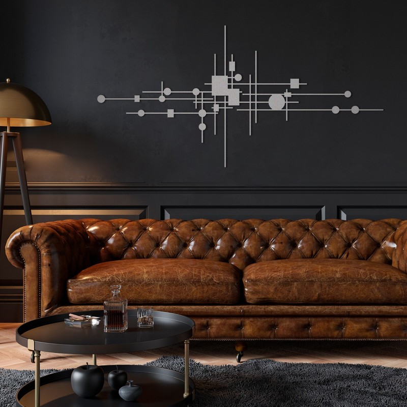 Modern Luxury Style Metal Wall Art, Minimalist Line Decor, Geometric Abstract gallery