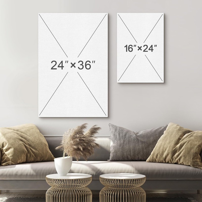 Wall26 Geometric Mosaic Abstract Wall Art Blue and Beige Canvas Prints gallery