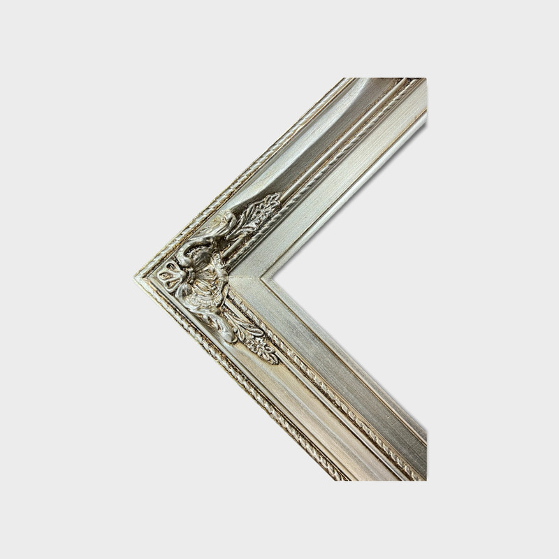 16 x 20 In stock-Classic Style ornate Wood Picture Frame, SILVER LEAF frame