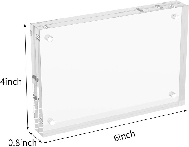 4X6 Acrylic Picture Frames 3 Pack, 20% Thicker Block, Clear Picture Frames Frees gallery