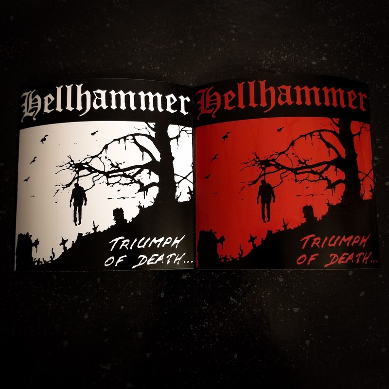 Hellhammer 4 x 4″ Waterproof Vinyl Sticker Decal [💪 HQ Durability] Black Metal