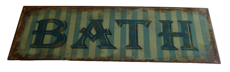 Bath Metal Sign 15 1/2 in X 5 in gallery
