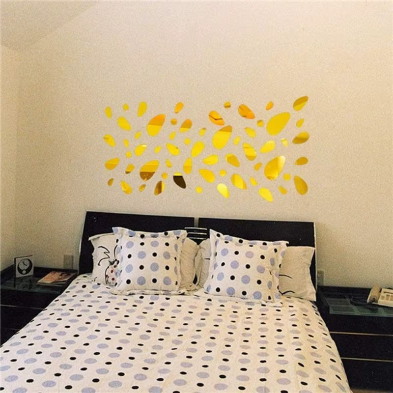12Pcs 3D Mirror Removable Wall Sticker for Living Room Bedroom TV Background gallery