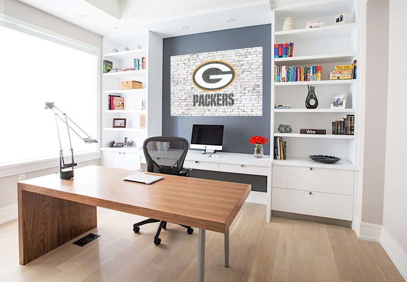 Green Bay Packers on Brick Wall Football Art Print NFL POSTER 24" x 16" 60x40cm gallery