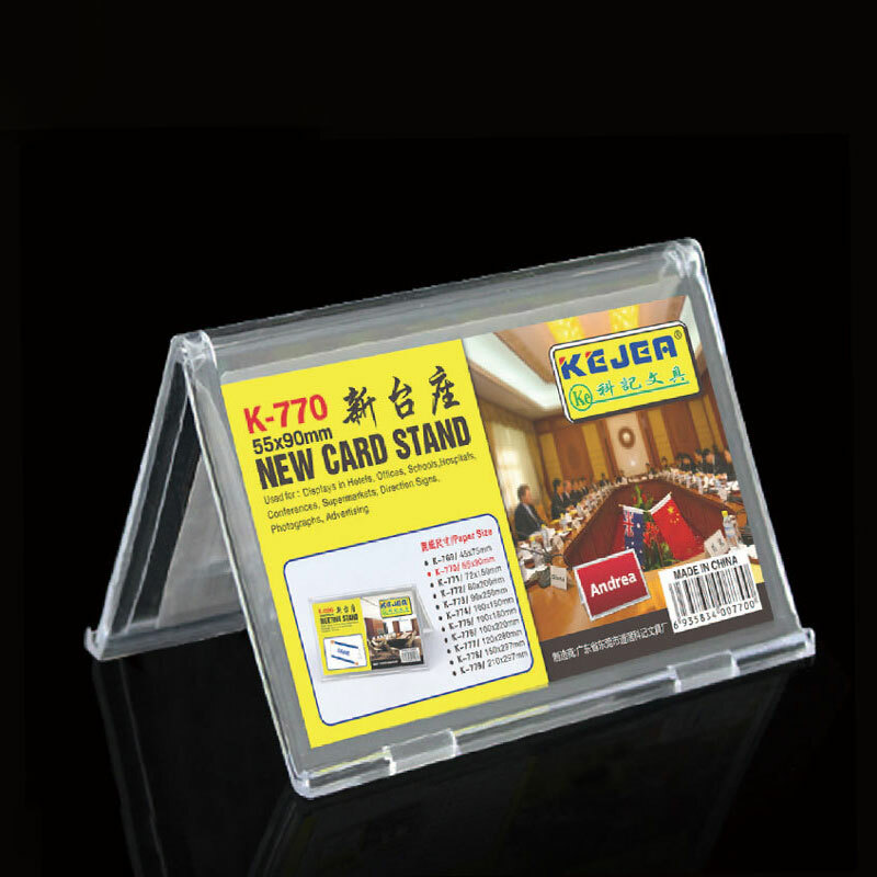 80*200mm Acrylic Clear Menu Show card Name Place Table Setting Display Holder