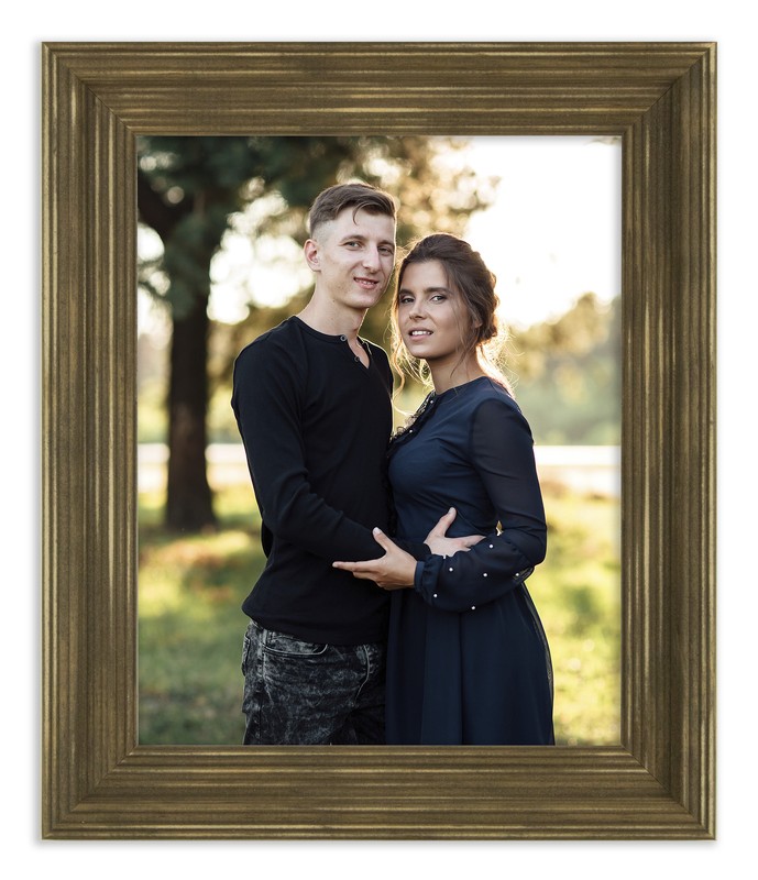 Distressed Cimarron - Saddle Stain Picture Frame - Solid Wood gallery