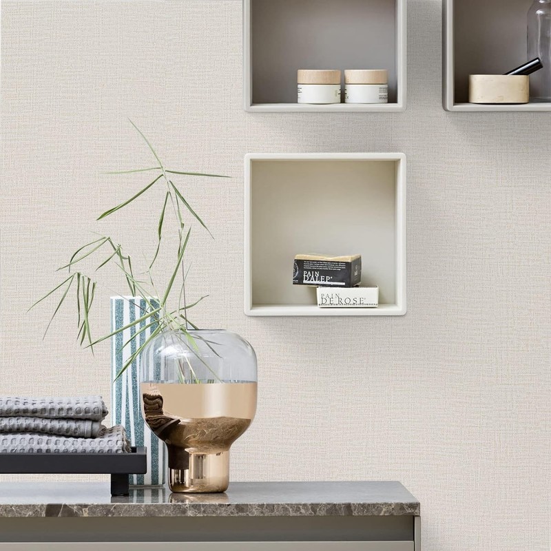 TANONE Contact Paper Peel and Stick (15.8 in X 118 in), Grasscloth Wallpaper ... gallery