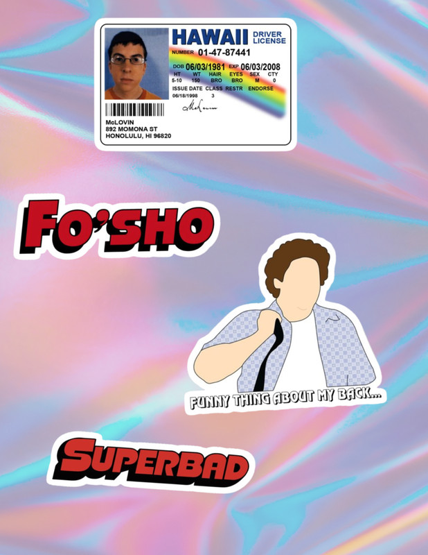 Superbad 2000’s Movie 4pc Stickers Pack