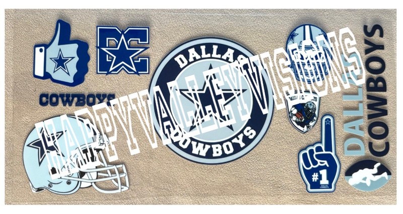 DALLAS Football Team UV DTF Transfer Sticker Cup Wrap DIY Cups Bottles