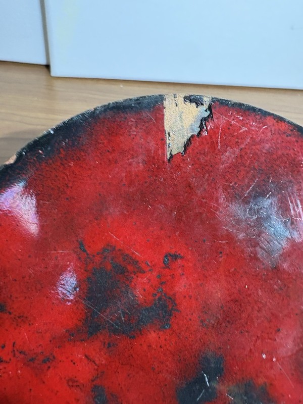 Vintage Green And Red Abstract Disk 6” gallery