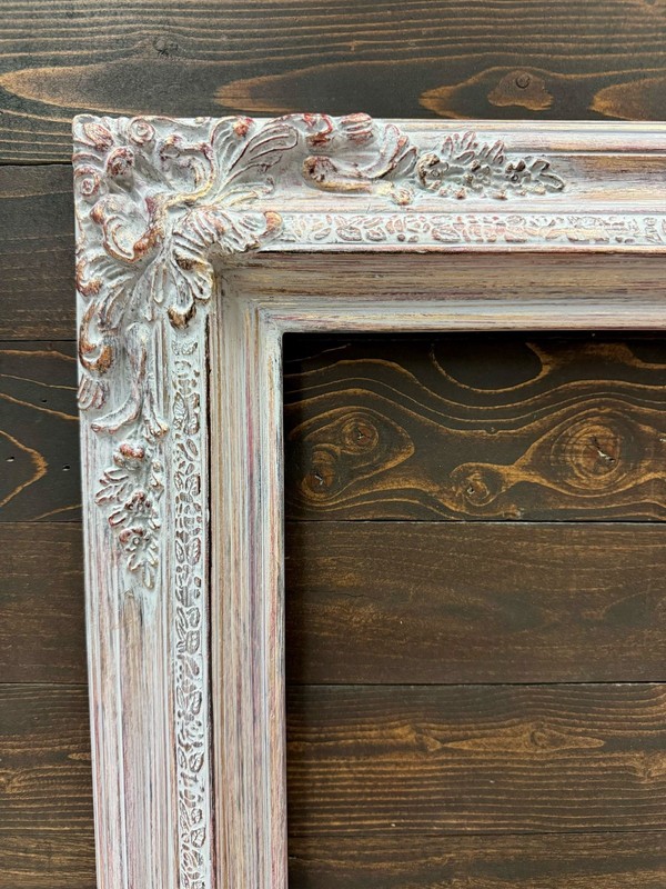 8 X 10 In Stock- Traditional compo XL ornate corners wood frame, ROSE GOLD