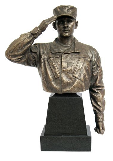 Khaki Army: Army Specialist Bust – KA104 – 1/6th Scale 8″ Tall Bronzed Bust