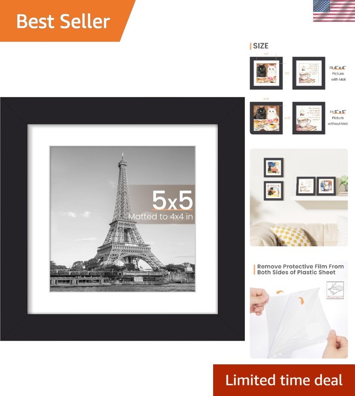 Chic 5×5 Wall Hanging Frame for 4×4 Photos with Mat || Classic Design