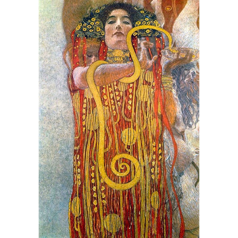 Hygeia by Klimt – 30×40 Inch Rolled Canvas Wall Art Print