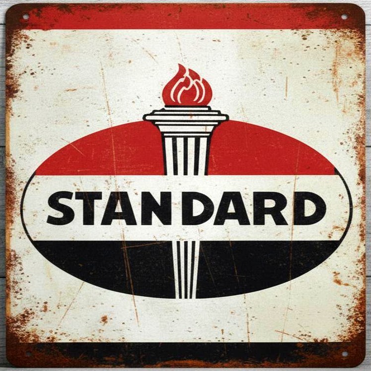 Standard Gasoline 12 x 12 Square Vintage Novelty Metal Sign Made In USA