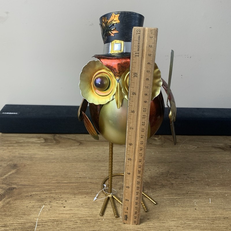 Whimsical Decorative Unique Owl Decor Metal Sculpture Whimsy Country Pilgrim gallery