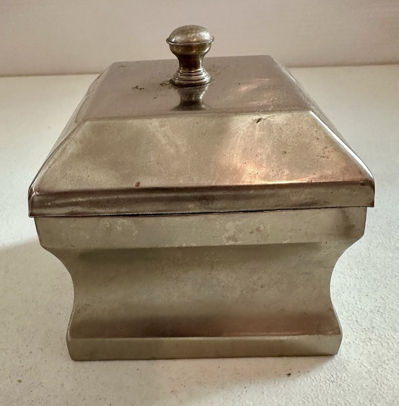 Silver Metal Square Decorative Box w/ Lid, Solid, 6 x 6 x 5 in