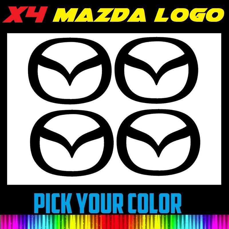 x4 2″ 3″ 4″ 6″ 8″ MAZDA Logo Vinyl Wheel Decal Truck Car Sticker FREE SHIPPING