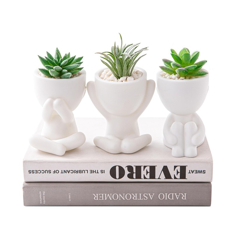 3PCS Cute Artificial Plant Office Decor for and Men, Aesthetic Desk Plant Dec…