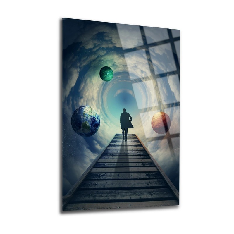 Infinity Glass Wall Art, Easy Installation, Fade Proof Home Decor Wall Art