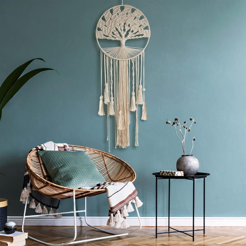 New Tree of Life Dream Catcher, Macrame Wall Hanging Large Dreamcatcher Gift gallery