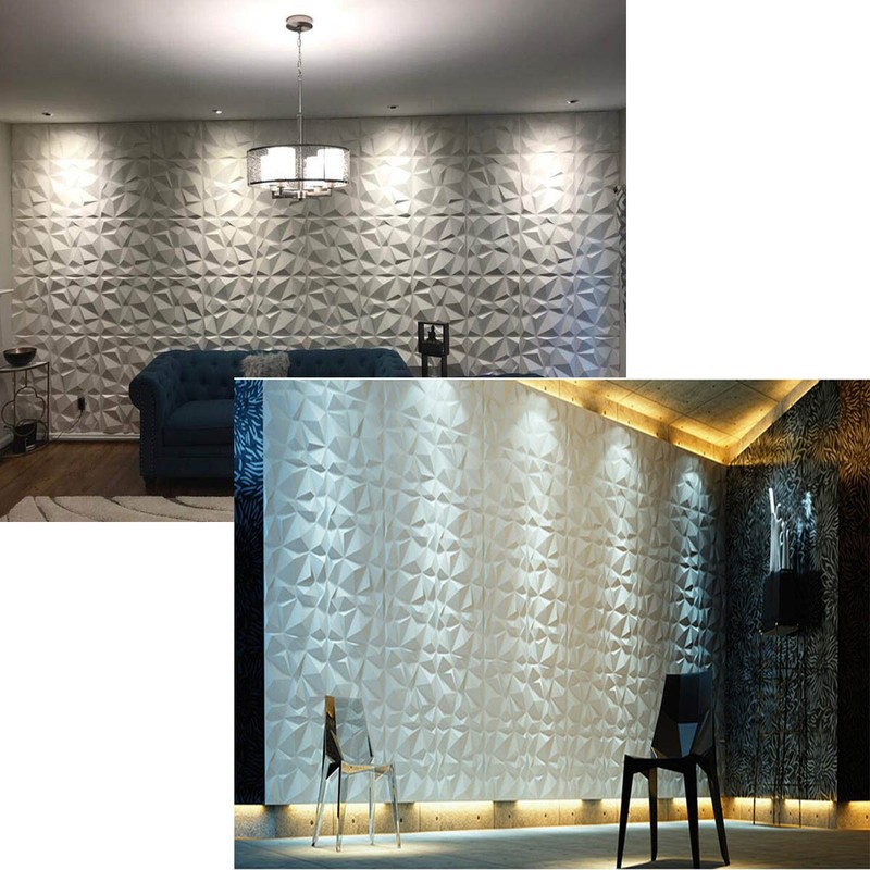 12pcs 3D Wall Decor 3D Wall Panels PVC 3D Wall Decoration Home DIY 11.8"(30cm) gallery