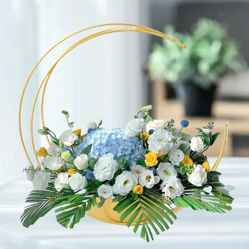 Flower Basket Ornament DIY Table Centerpiece for Wedding Restaurant Bedroom Gift