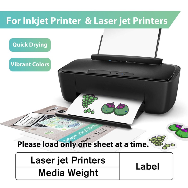 Koala Printable Vinyl Sticker Paper Waterproof Bulk 200 Matt Inkjet Laser Print gallery
