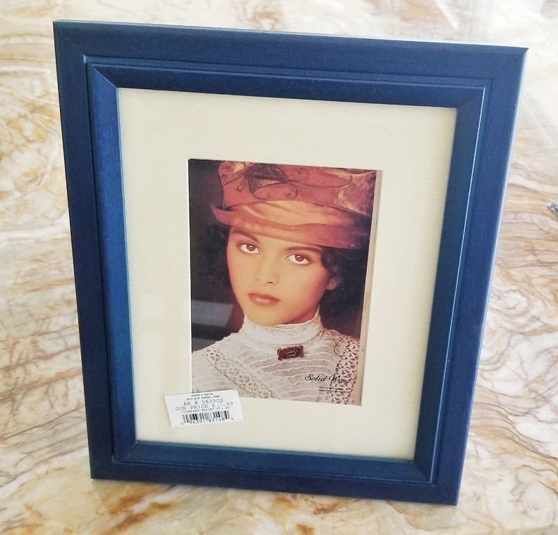 12×10 Blue 1 3/8″ wide Solid Wood Frame, for 8×10 photo or 5×7 with included mat