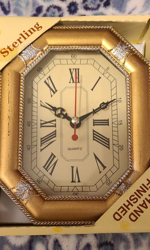 3 1/2" X 5" Sterling Antique Hand Finished Clock New In Original Packaging gallery